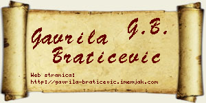 Gavrila Bratičević vizit kartica
